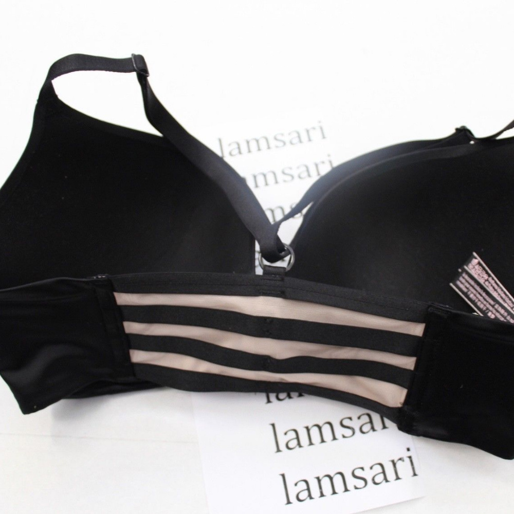 Victoria's Secret Very Sexy Satin Mesh Strappy  Push Up Plunge Bra